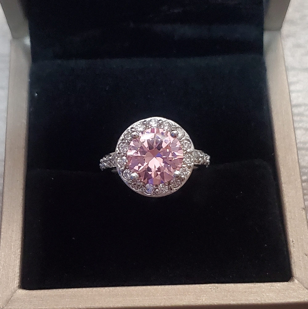 Pink gemstone ring